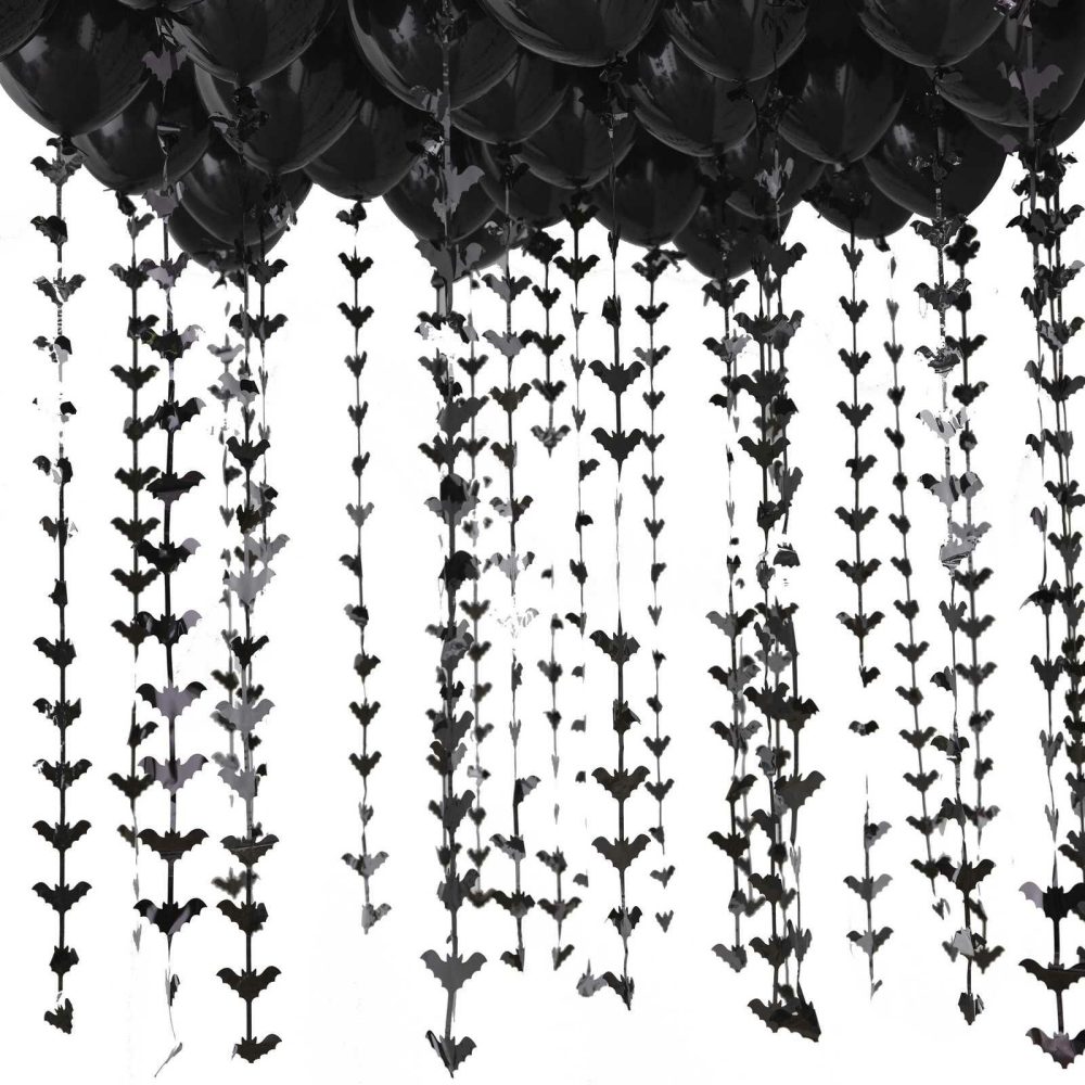 Balloon Tails |   Halloween Balloons Ceiling Kit With Bat Balloon Tails Balloon Accessories Balloon Tails