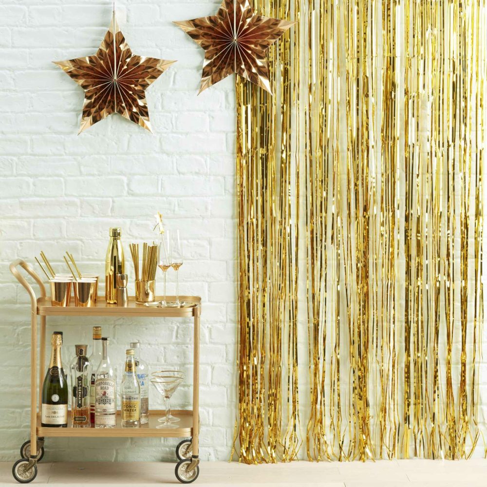 Birthday Backdrops |   Gold Foil Fringe Curtain Decoration Birthday Backdrops Birthday Backdrops