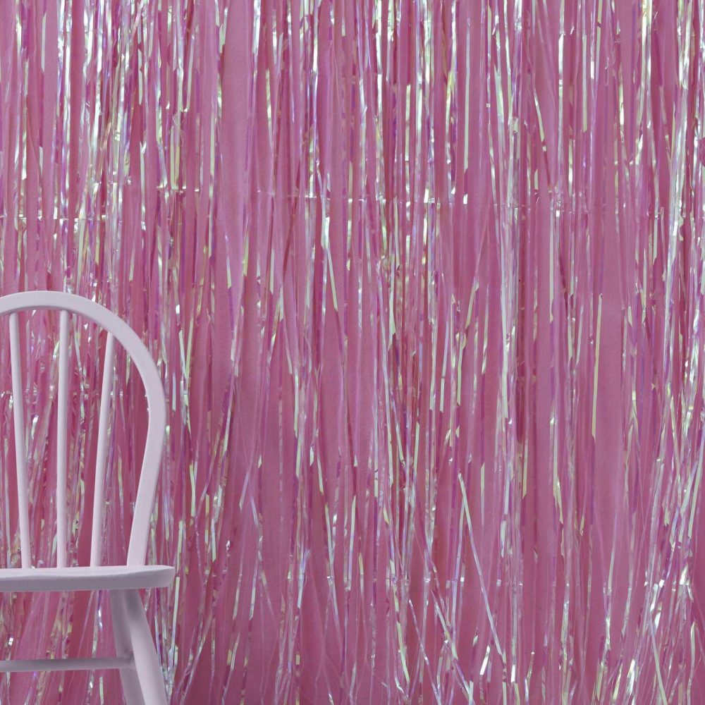 Birthday Backdrops |   Iridescent Foil Fringe Party Backdrop Birthday Backdrops Birthday Backdrops