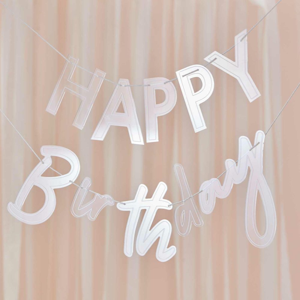 Birthday Banners |   Acrylic Happy Birthday Bunting Birthday Banners Birthday Banners