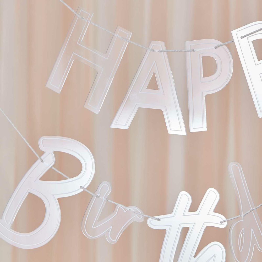 Birthday Banners |   Acrylic Happy Birthday Bunting Birthday Banners Birthday Banners