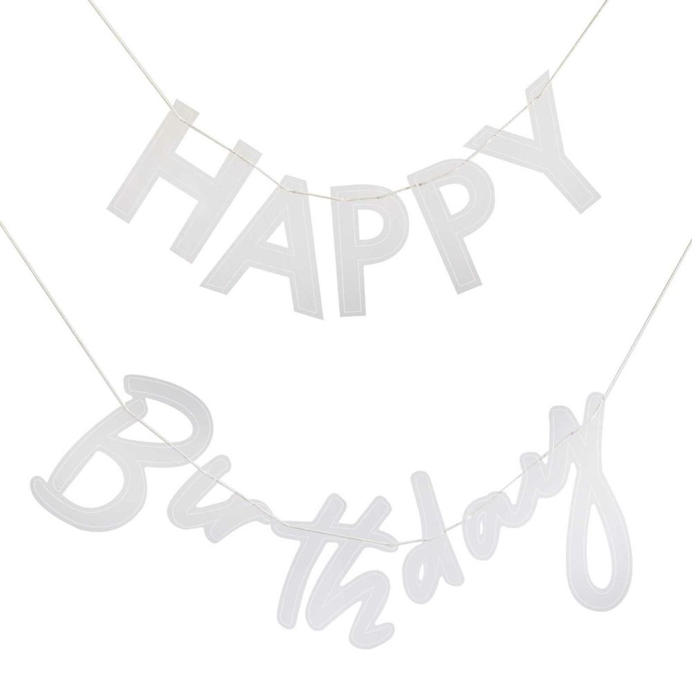 Birthday Banners |   Acrylic Happy Birthday Bunting Birthday Banners Birthday Banners