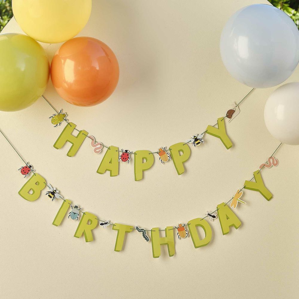 Birthday Banners |   Bug Party Happy Birthday Bunting Birthday Banners Birthday Banners