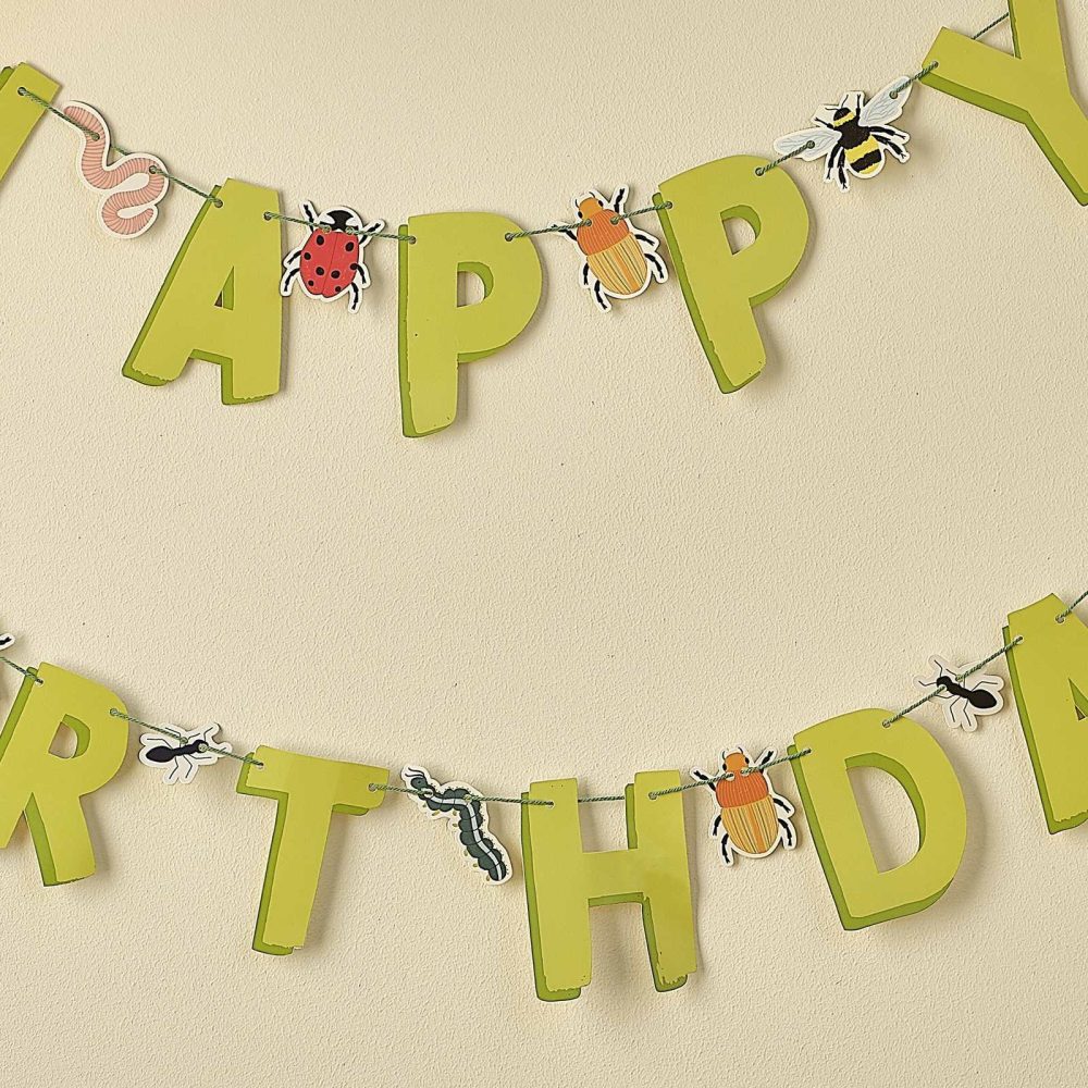 Birthday Banners |   Bug Party Happy Birthday Bunting Birthday Banners Birthday Banners