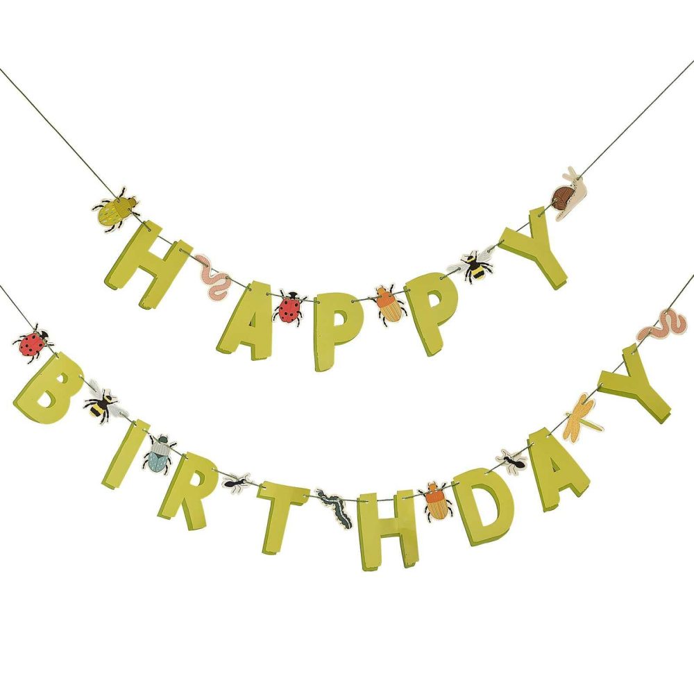 Birthday Banners |   Bug Party Happy Birthday Bunting Birthday Banners Birthday Banners