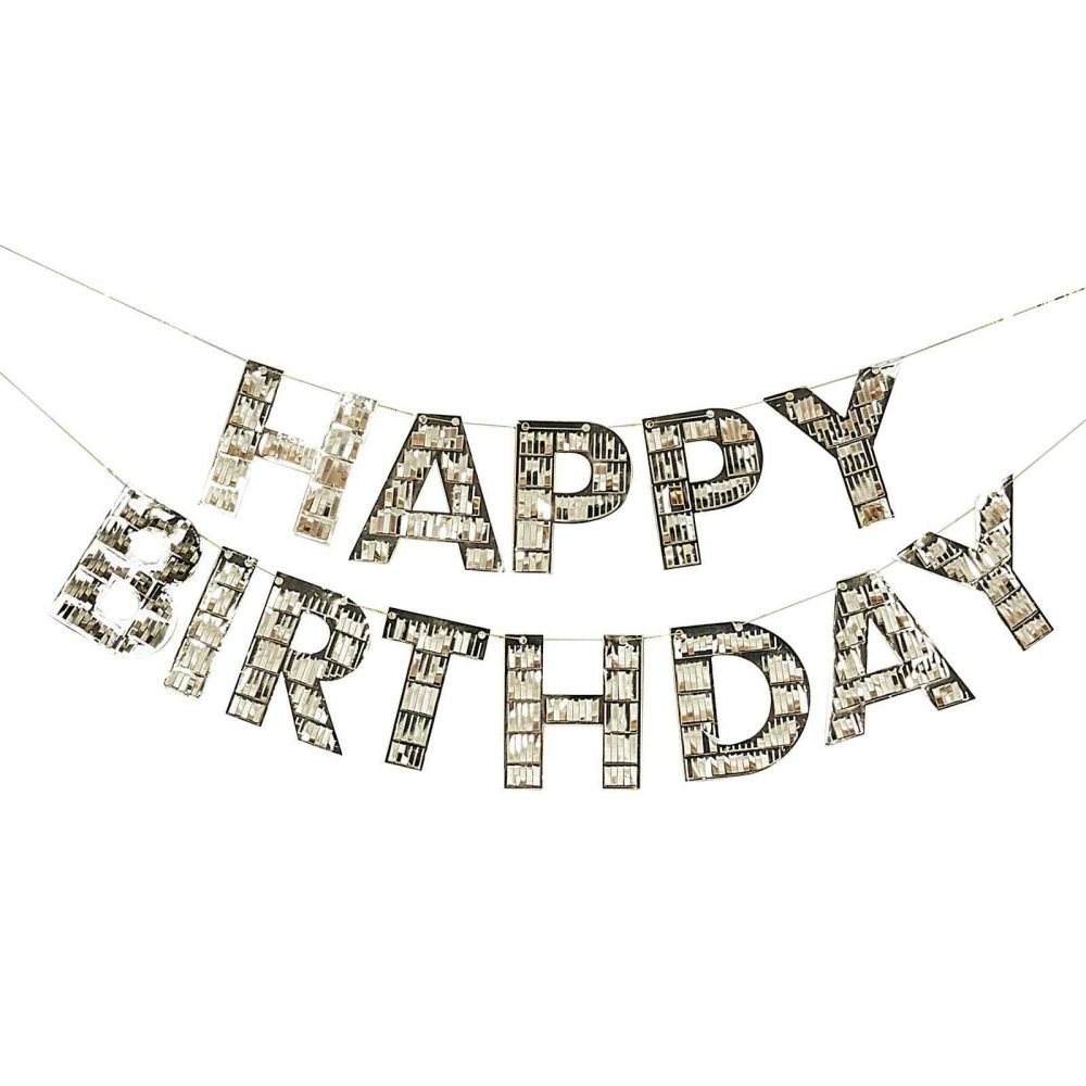 Birthday Banners |   Gold Fringe Happy Birthday Banner Birthday Banners Birthday Banners