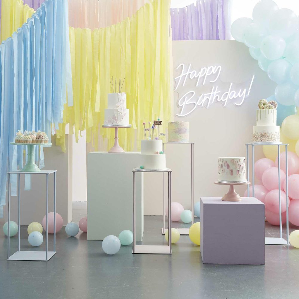 Birthday Banners |   Pastel Eco Friendly Happy Birthday Banner Bunting Birthday Banners Birthday Banners