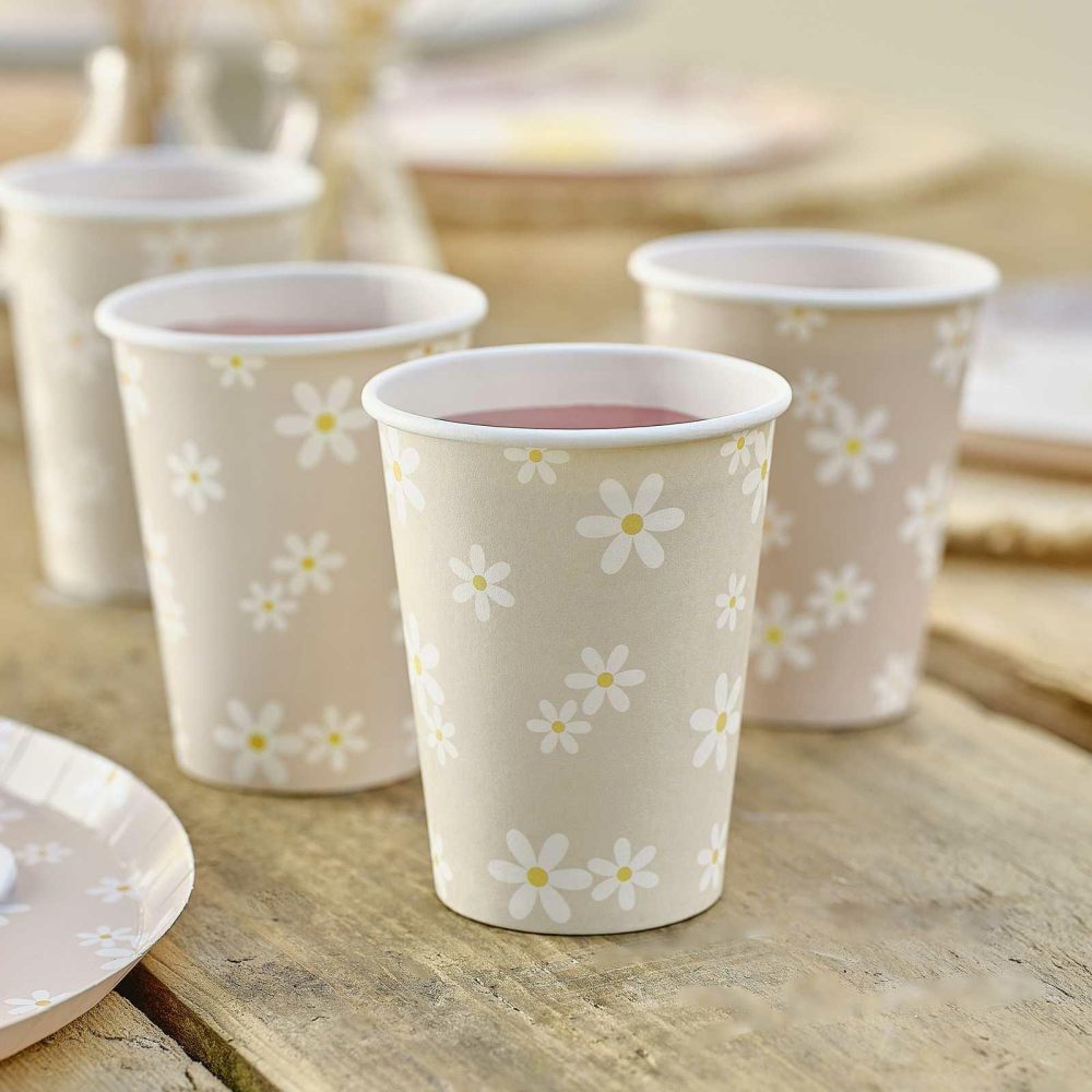 Birthday Tableware |   Daisy Floral Party Tableware Kit Birthday Decorations Birthday Tableware