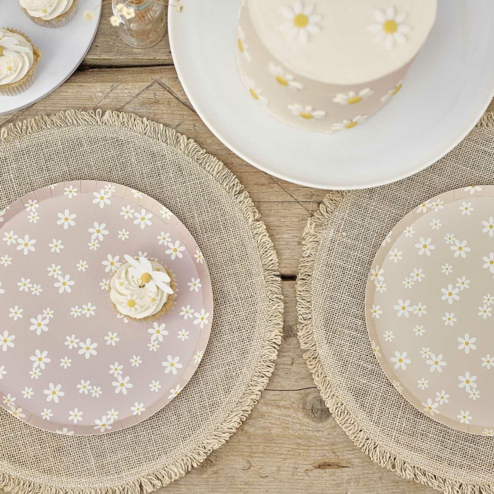 Birthday Tableware |   Daisy Floral Party Tableware Kit Birthday Decorations Birthday Tableware