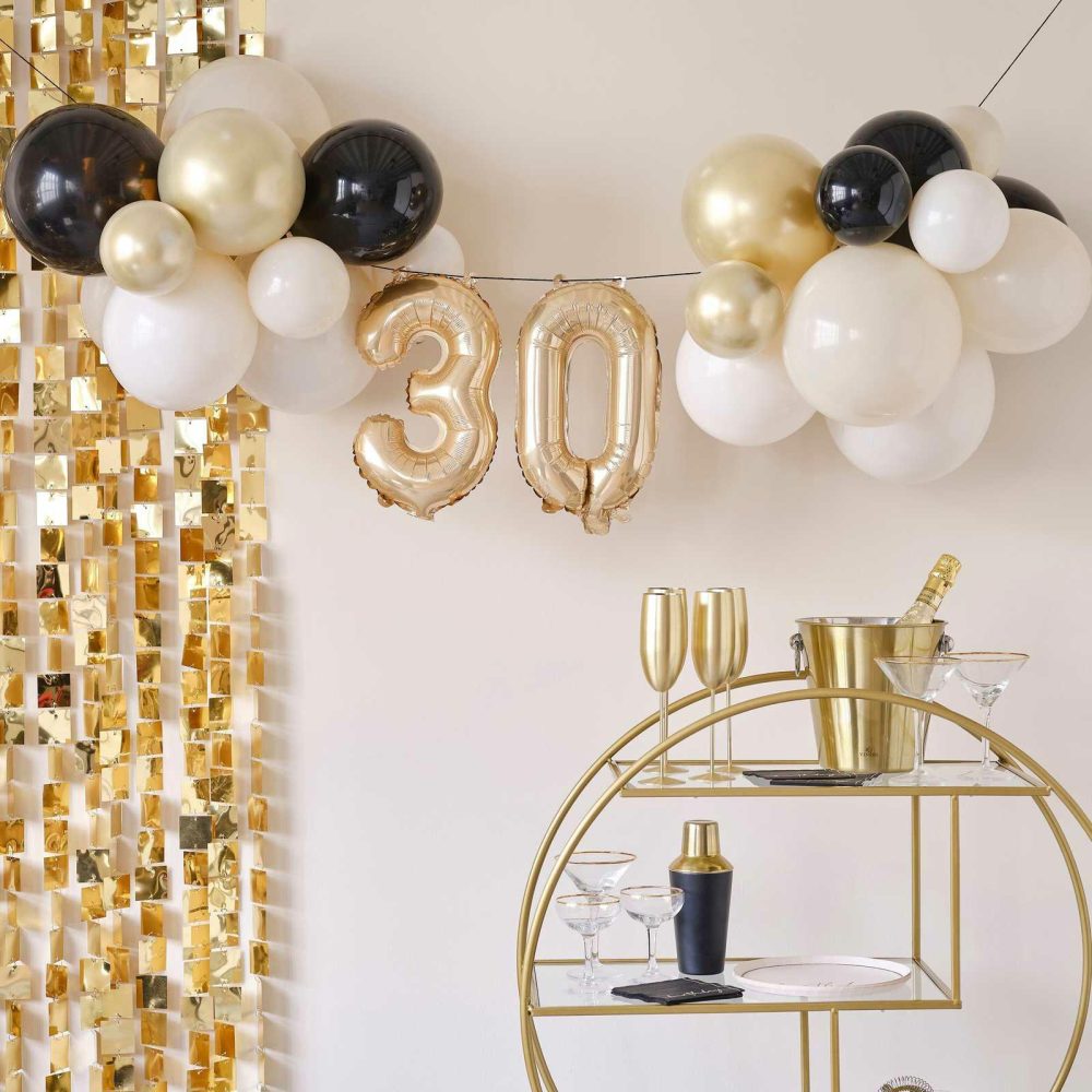 Bunting & Garlands |   30Th Birthday Milestone Balloon Bunting Decoration Bunting & Garlands Bunting & Garlands