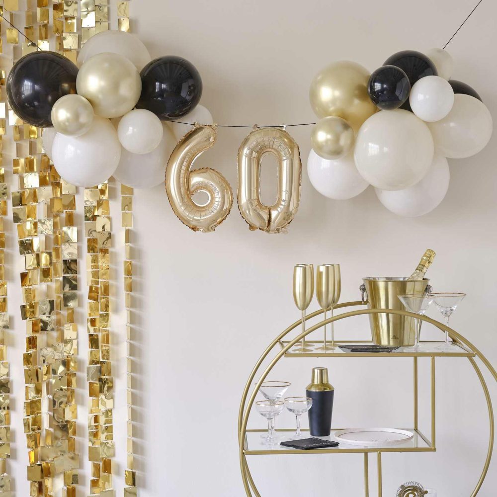 Bunting & Garlands |   60Th Birthday Milestone Balloon Bunting Decoration Bunting & Garlands Bunting & Garlands