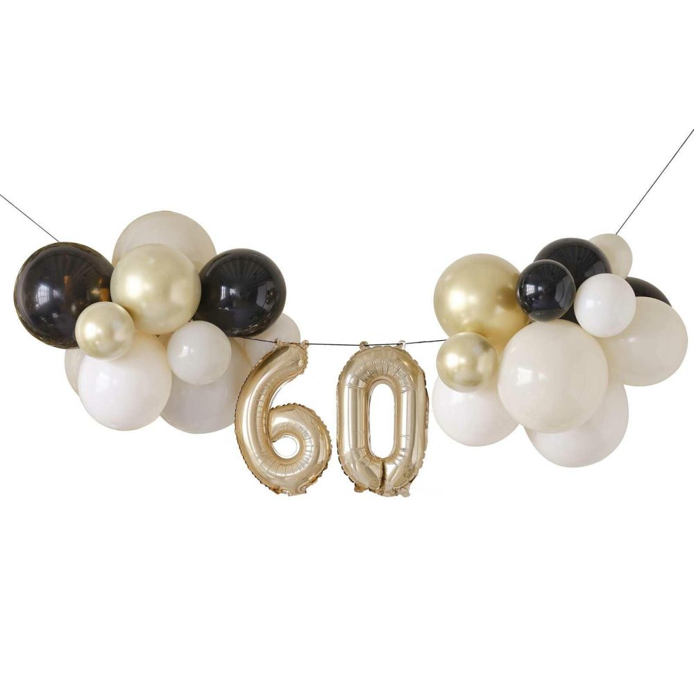 Bunting & Garlands |   60Th Birthday Milestone Balloon Bunting Decoration Bunting & Garlands Bunting & Garlands