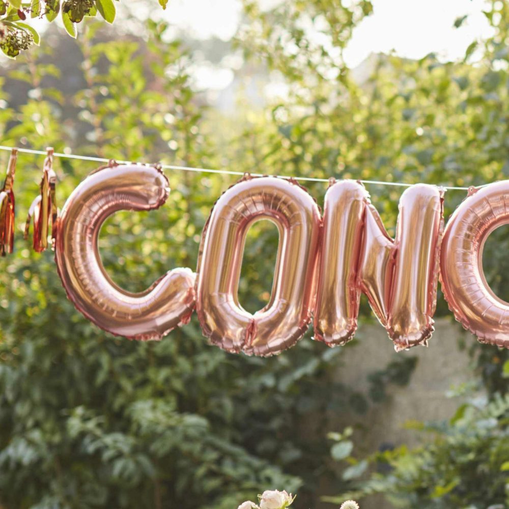 Bunting & Garlands |   Congrats Rose Gold Congratulations Balloon Bunting Bunting & Garlands Bunting & Garlands