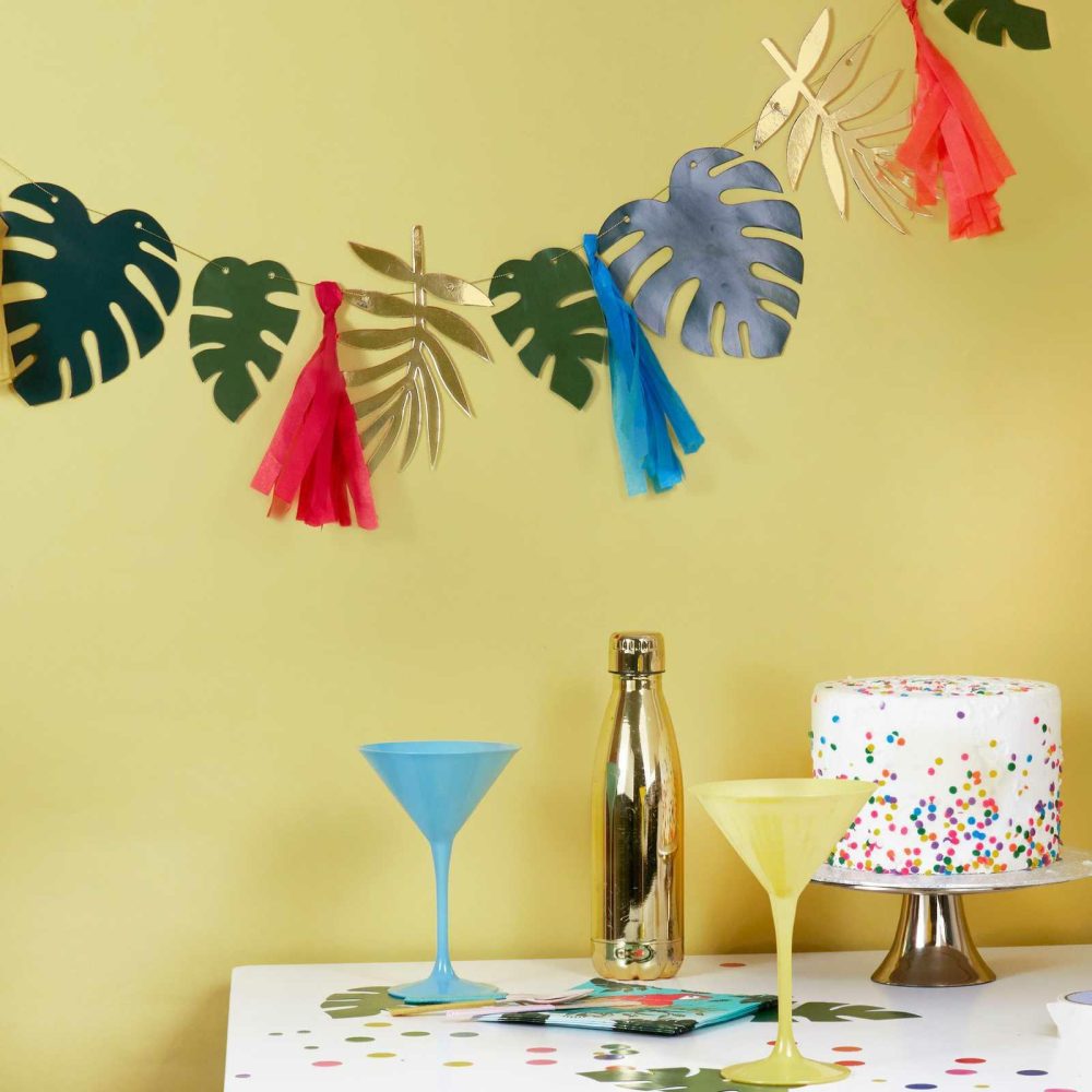 Bunting & Garlands |   Gold Foiled And Leaf Tassel Garland Bunting & Garlands Bunting & Garlands