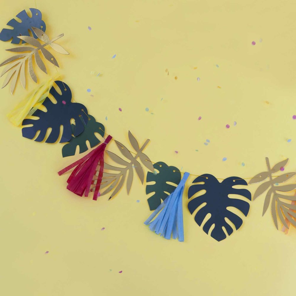 Bunting & Garlands |   Gold Foiled And Leaf Tassel Garland Bunting & Garlands Bunting & Garlands