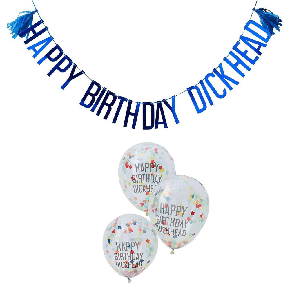 Bunting & Garlands |   Happy Birthday Dickhead Party Kit Bunting & Garlands Bunting & Garlands