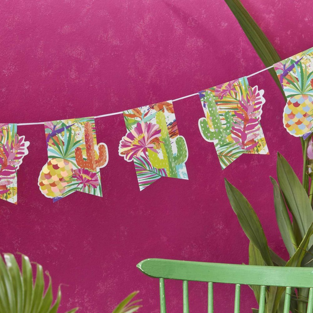 Bunting & Garlands |   Iridescent Foiled Paper Bunting – Hot Summer Bunting & Garlands Bunting & Garlands