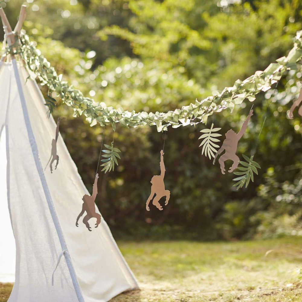 Bunting & Garlands |   Monkey & Leaf Jungle Bunting Backdrop Bunting & Garlands Bunting & Garlands