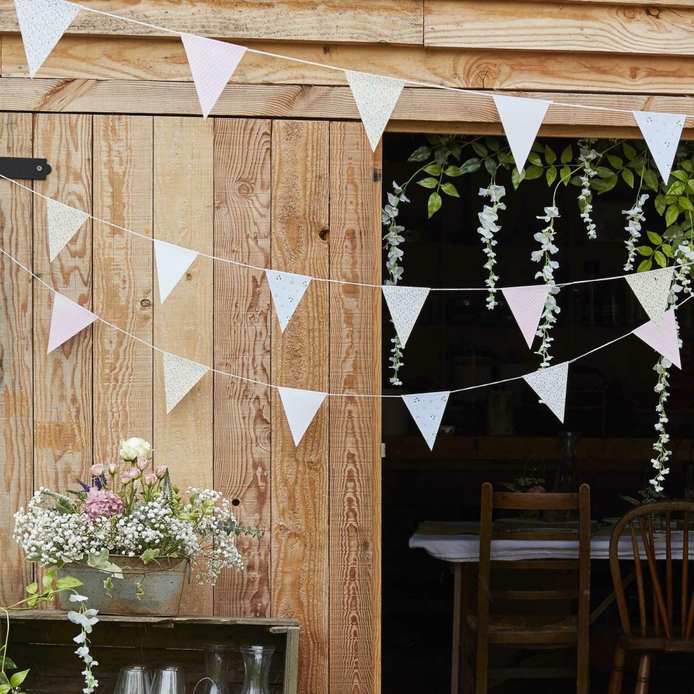 Bunting & Garlands |   Rustic Print Floral Flag Bunting Bunting & Garlands Bunting & Garlands