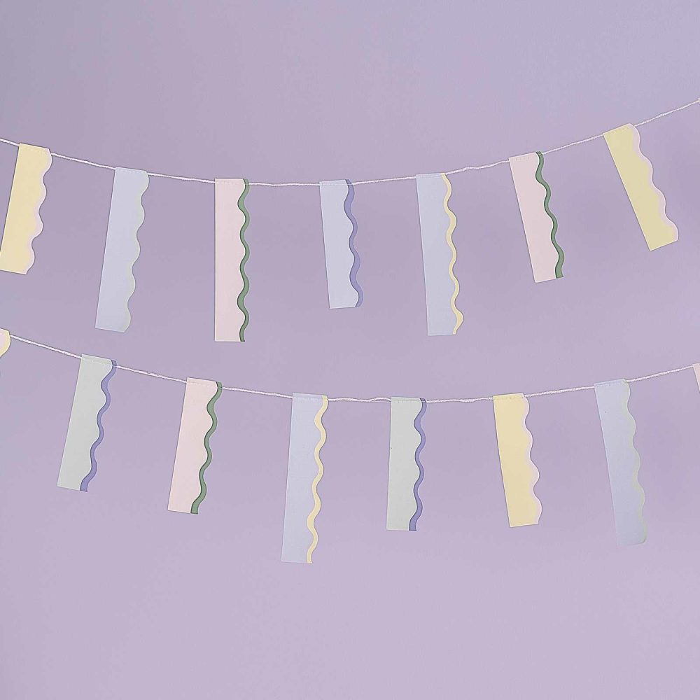 Bunting & Garlands |   Wavy Pastel Bunting Bunting & Garlands Bunting & Garlands