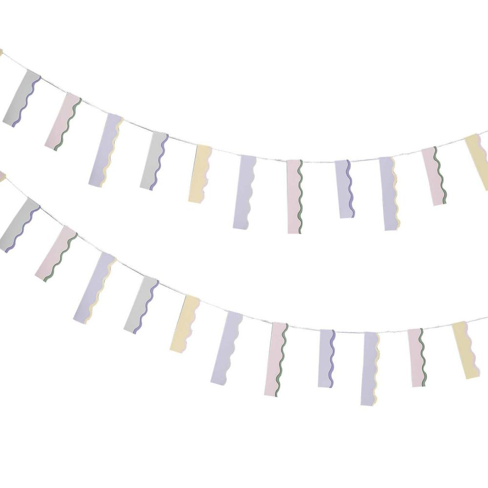 Bunting & Garlands |   Wavy Pastel Bunting Bunting & Garlands Bunting & Garlands