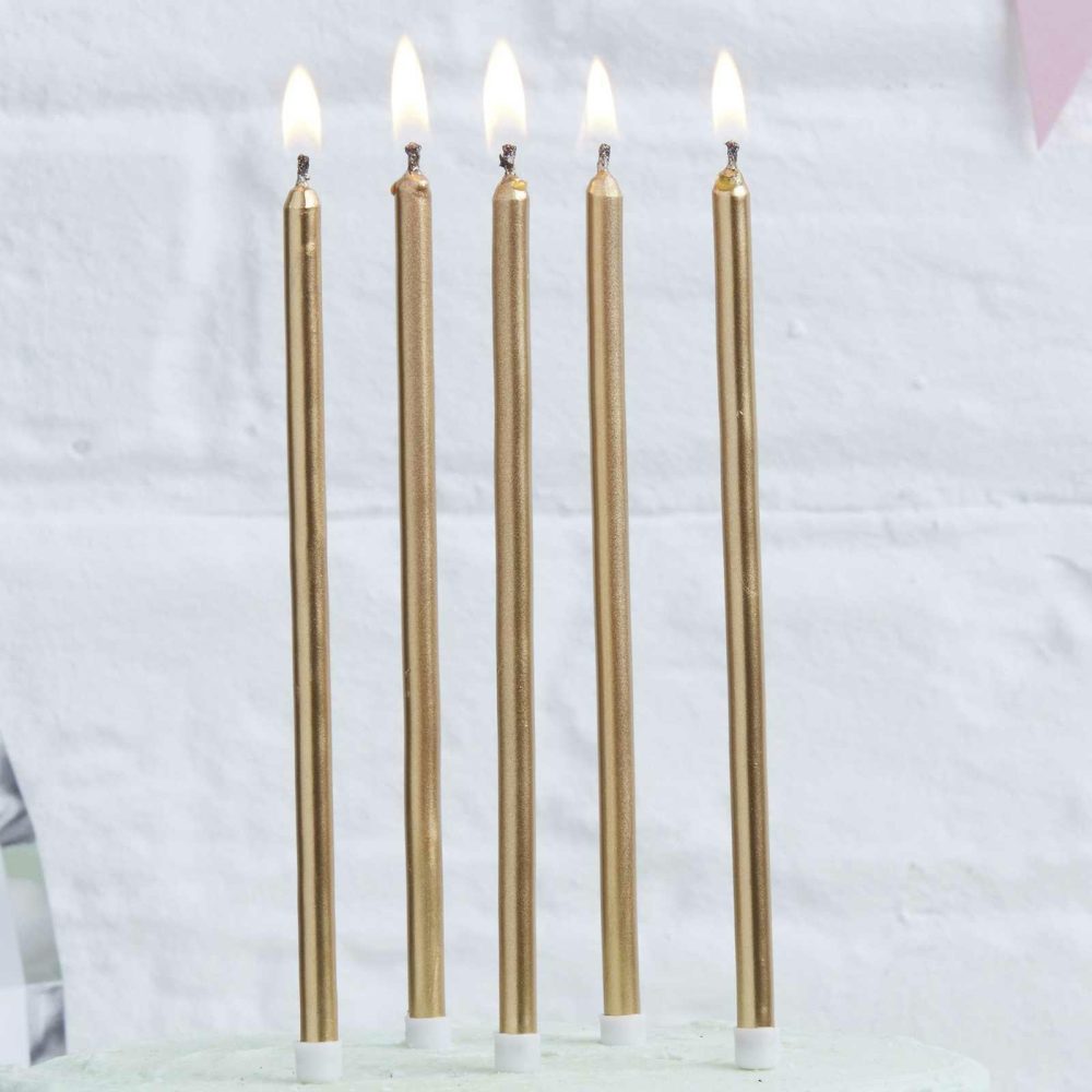 Cake Candles |   Gold Tall Candles Cake Candles Cake Candles