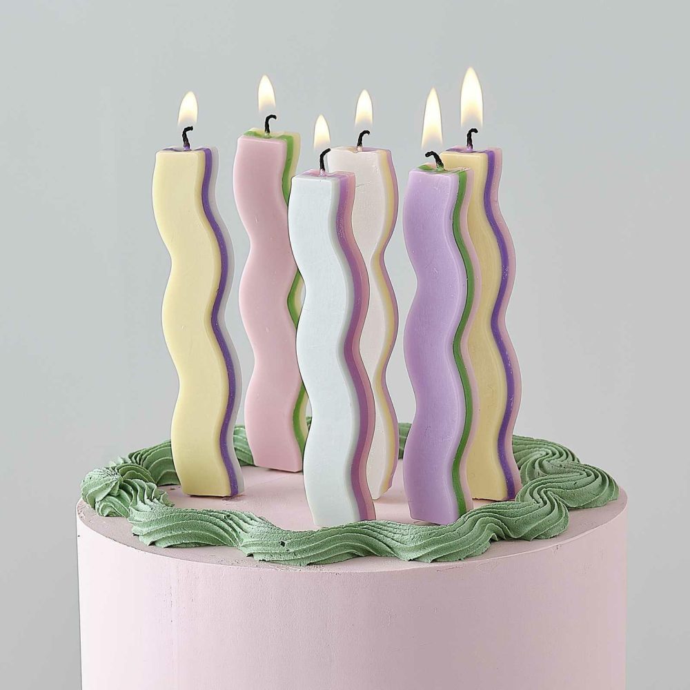 Cake Candles |   Pastel Wave Birthday Candles Cake Candles Cake Candles