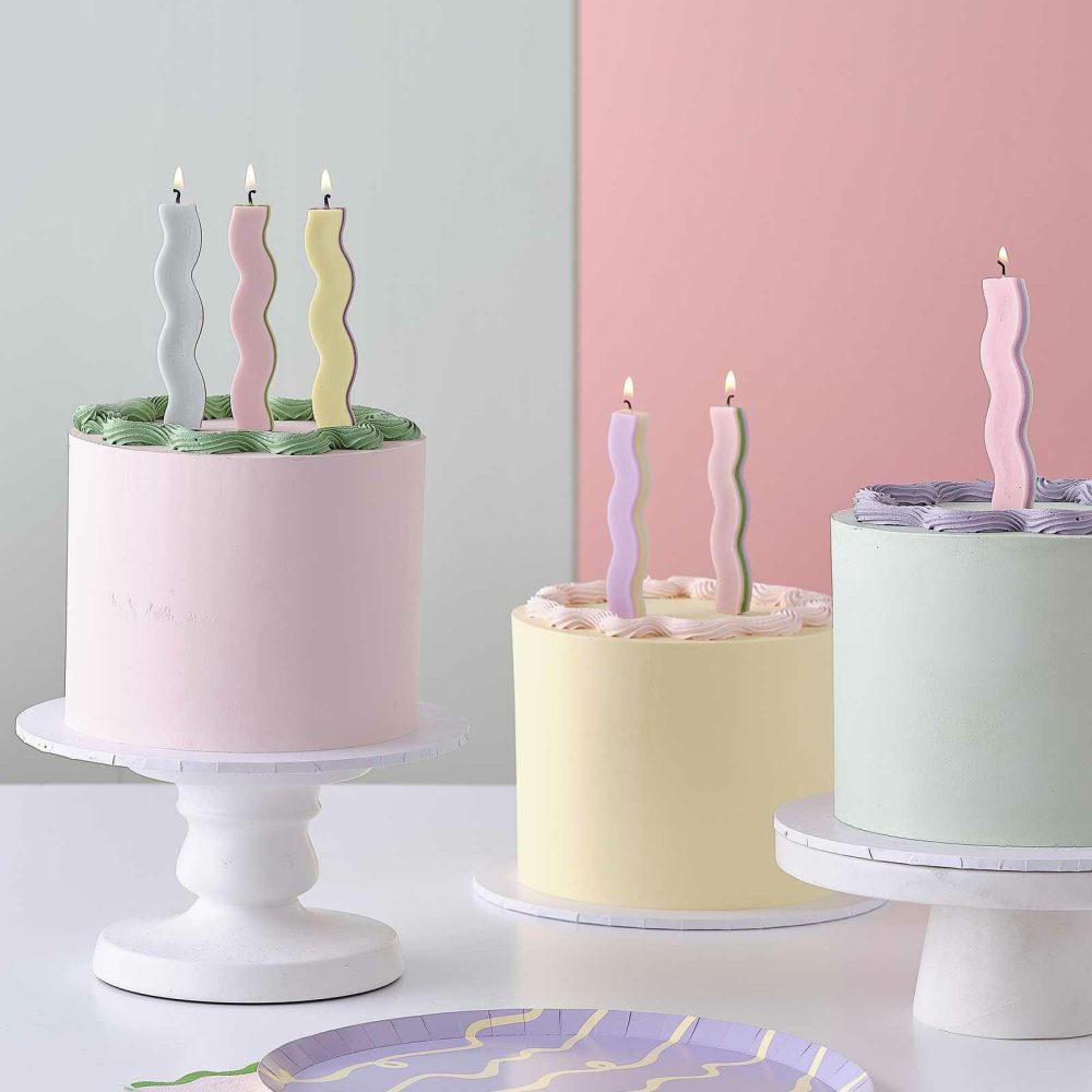 Cake Candles |   Pastel Wave Birthday Candles Cake Candles Cake Candles