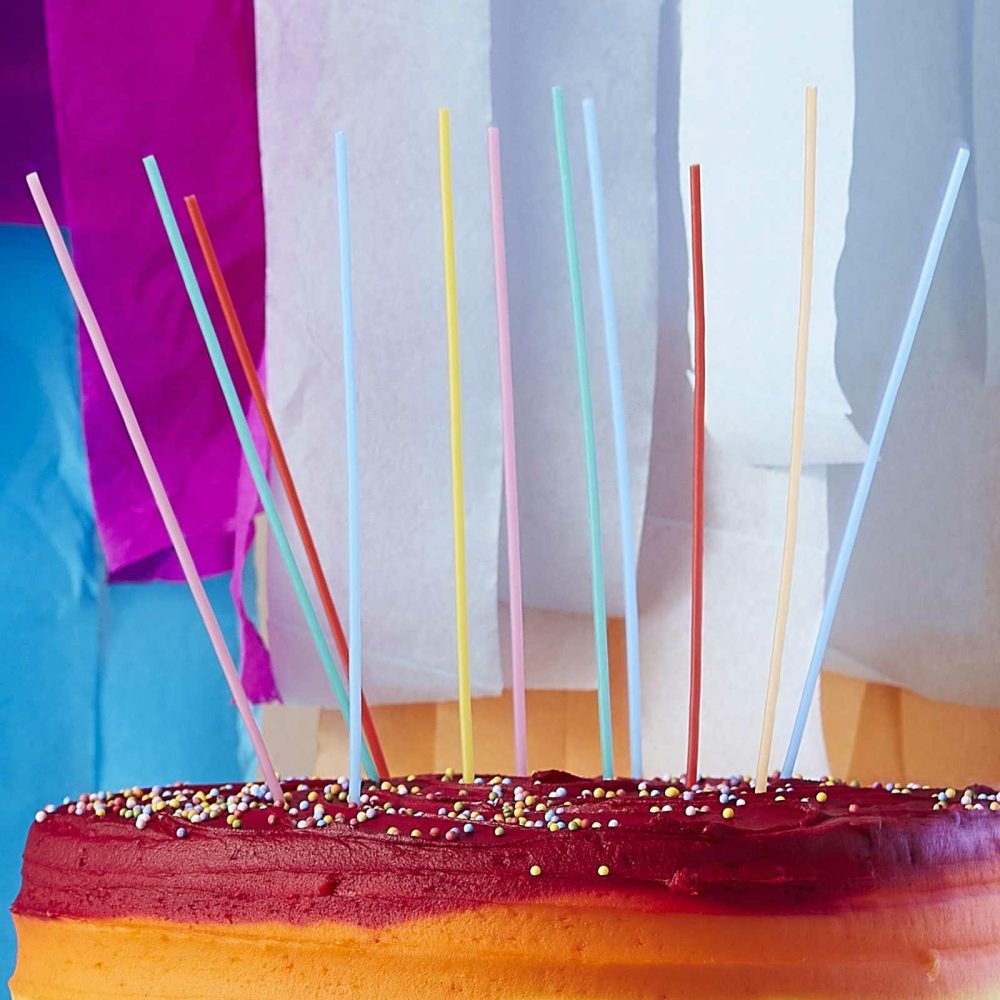 Cake Candles |   Tall Multi-Coloured Birthday Cake Candles Cake Candles Cake Candles