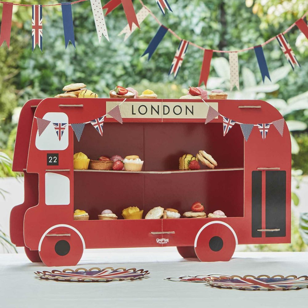 Cake Stands |   Red London Bus Cupcake & Sandwiches Stand Cake Stands Cake Stands