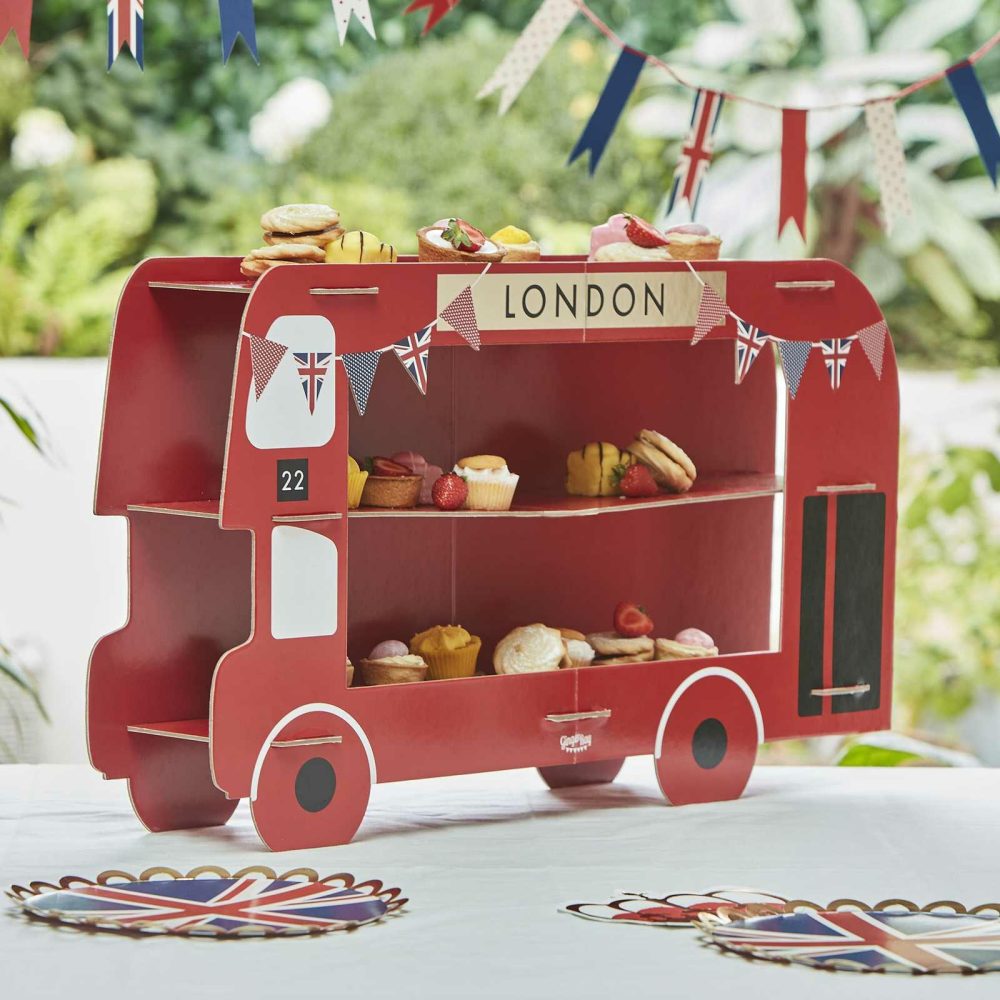 Cake Stands |   Red London Bus Cupcake & Sandwiches Stand Cake Stands Cake Stands