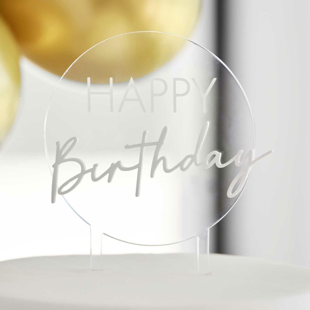 Cake Toppers |   Acrylic Happy Birthday Cake Topper Cake Toppers Cake Toppers