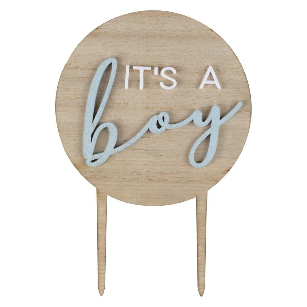 Cake Toppers |   It’s A Boy Wooden Baby Shower Cake Topper Cake Toppers Cake Toppers