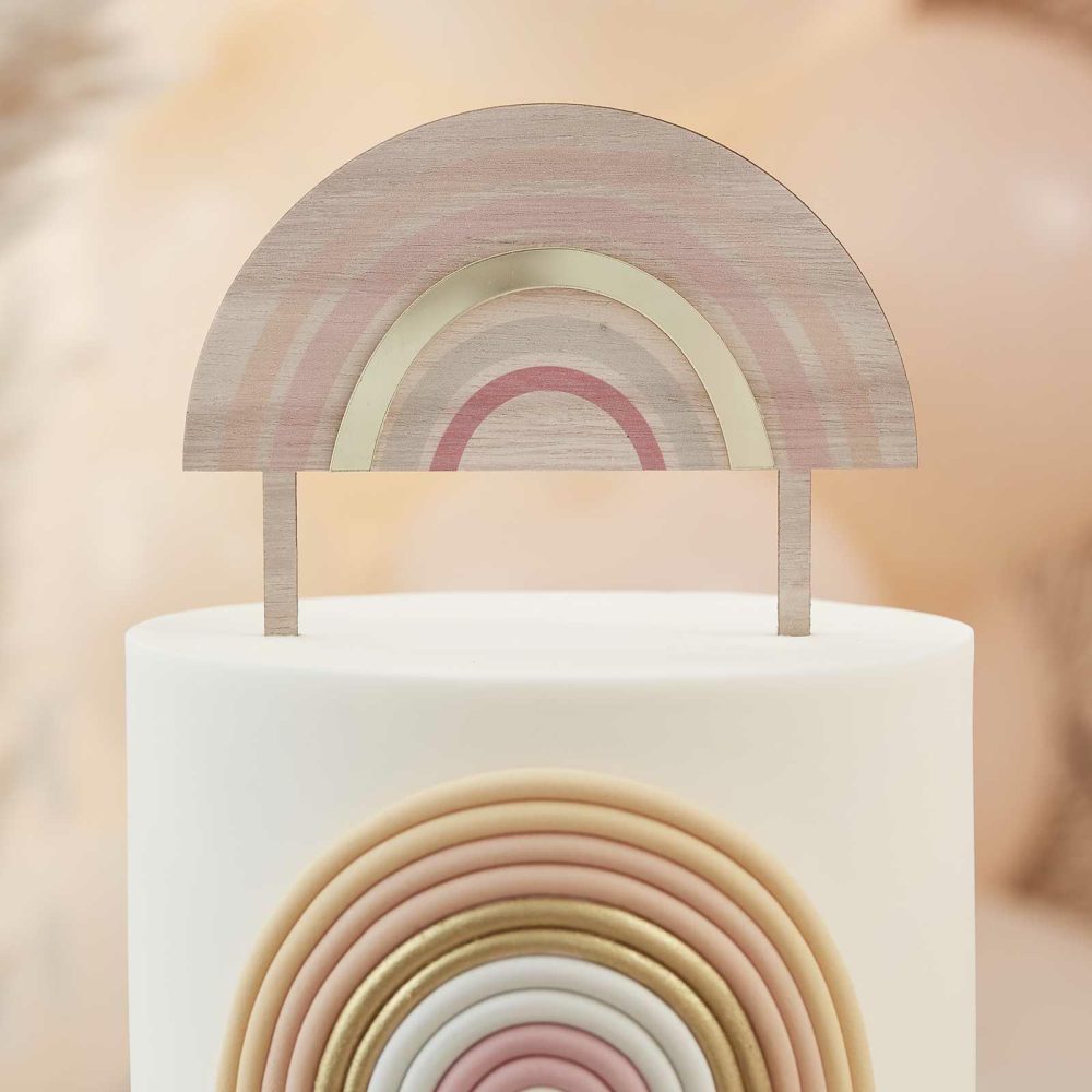 Cake Toppers |   Wooden And Acrylic Rainbow Cake Topper Cake Toppers Cake Toppers