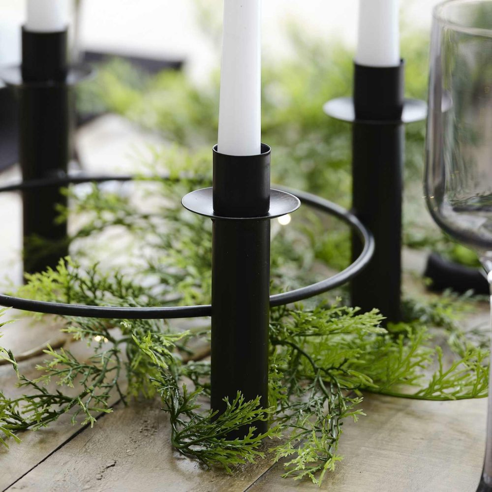 Candles And Candle Holders |   Black Christmas Candle Centrepiece Candles And Candle Holders Candles And Candle Holders