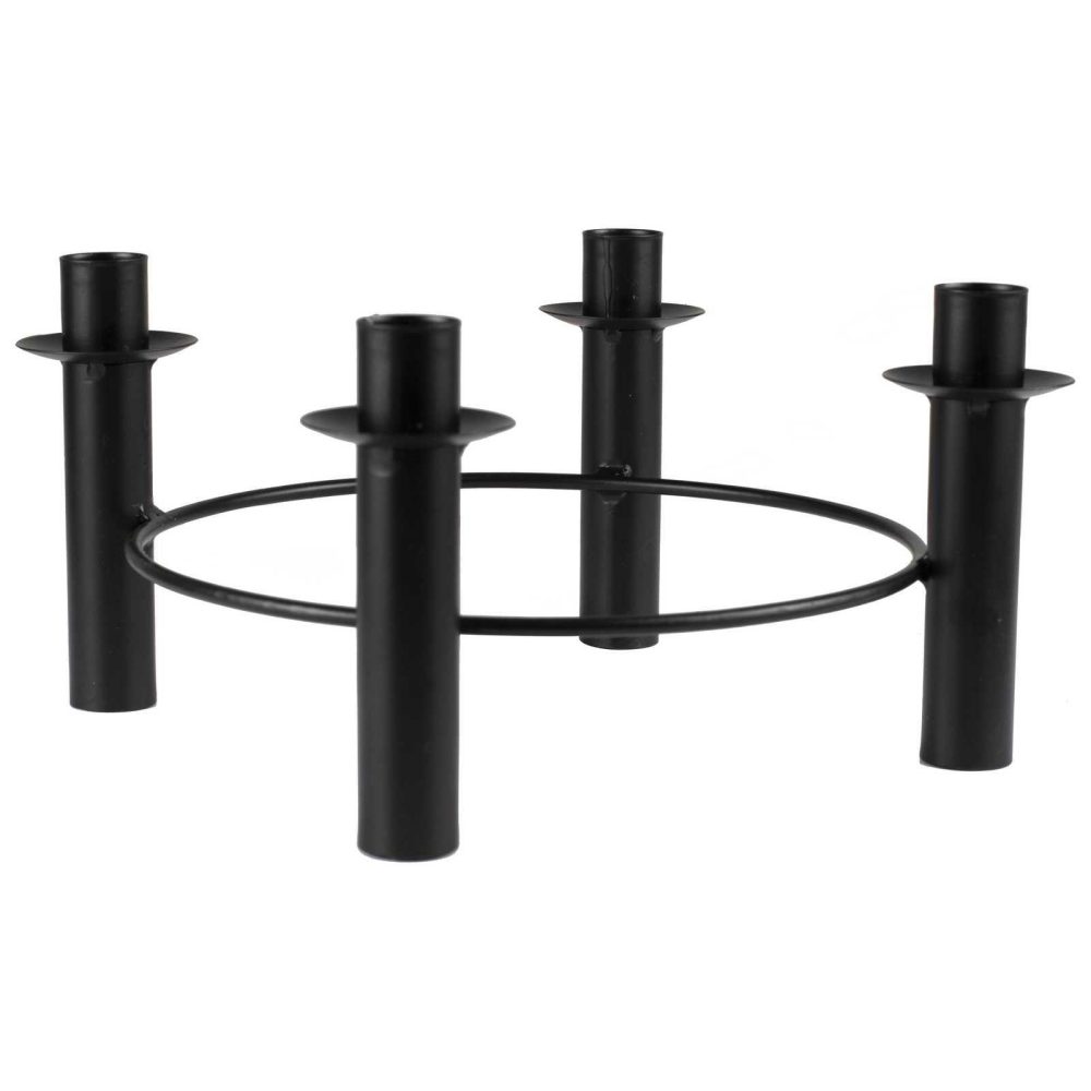 Candles And Candle Holders |   Black Christmas Candle Centrepiece Candles And Candle Holders Candles And Candle Holders