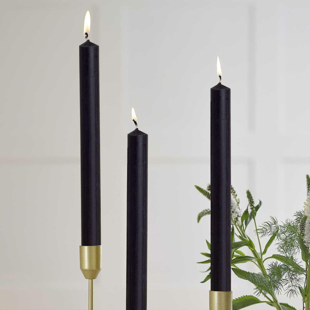 Candles And Candle Holders |   Black Straight Dinner Candles Candles And Candle Holders Candles And Candle Holders