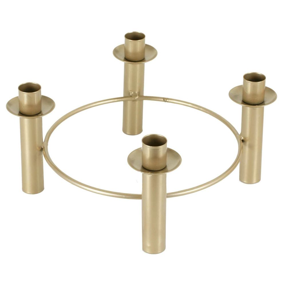 Candles And Candle Holders |   Gold Christmas Candle Centrepiece Candles And Candle Holders Candles And Candle Holders