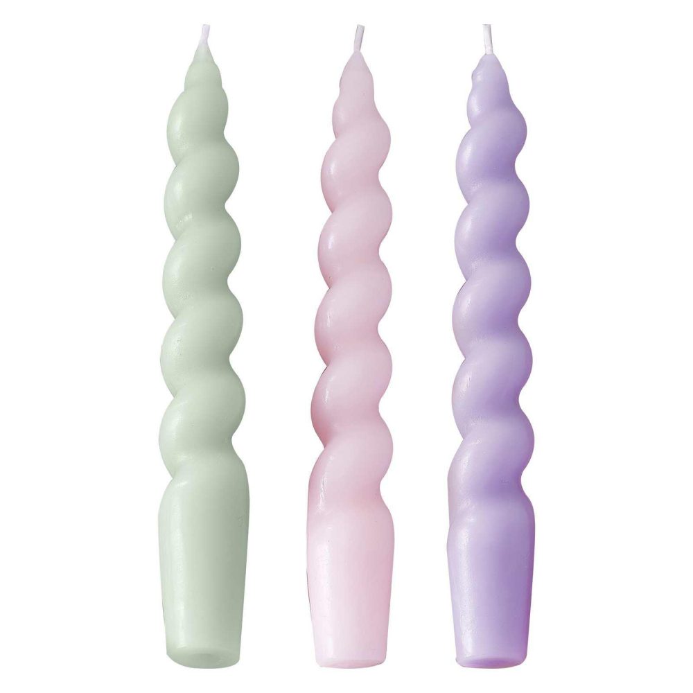 Candles And Candle Holders |   Pastel Spiral Dinner Candles Candles And Candle Holders Candles And Candle Holders