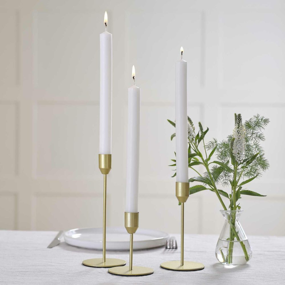 Candles And Candle Holders |   White Straight Dinner Candles Candles And Candle Holders Candles And Candle Holders