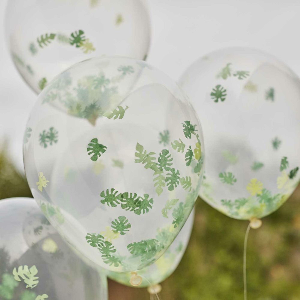 Clear Balloons |   Jungle Confetti Balloon Bundle Balloons Clear Balloons