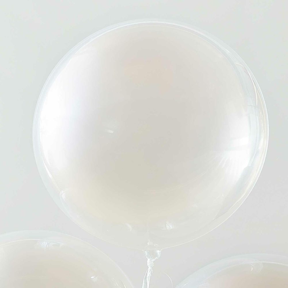 Clear Balloons |   Peach Sprayed Orb Party Balloons Balloons Clear Balloons