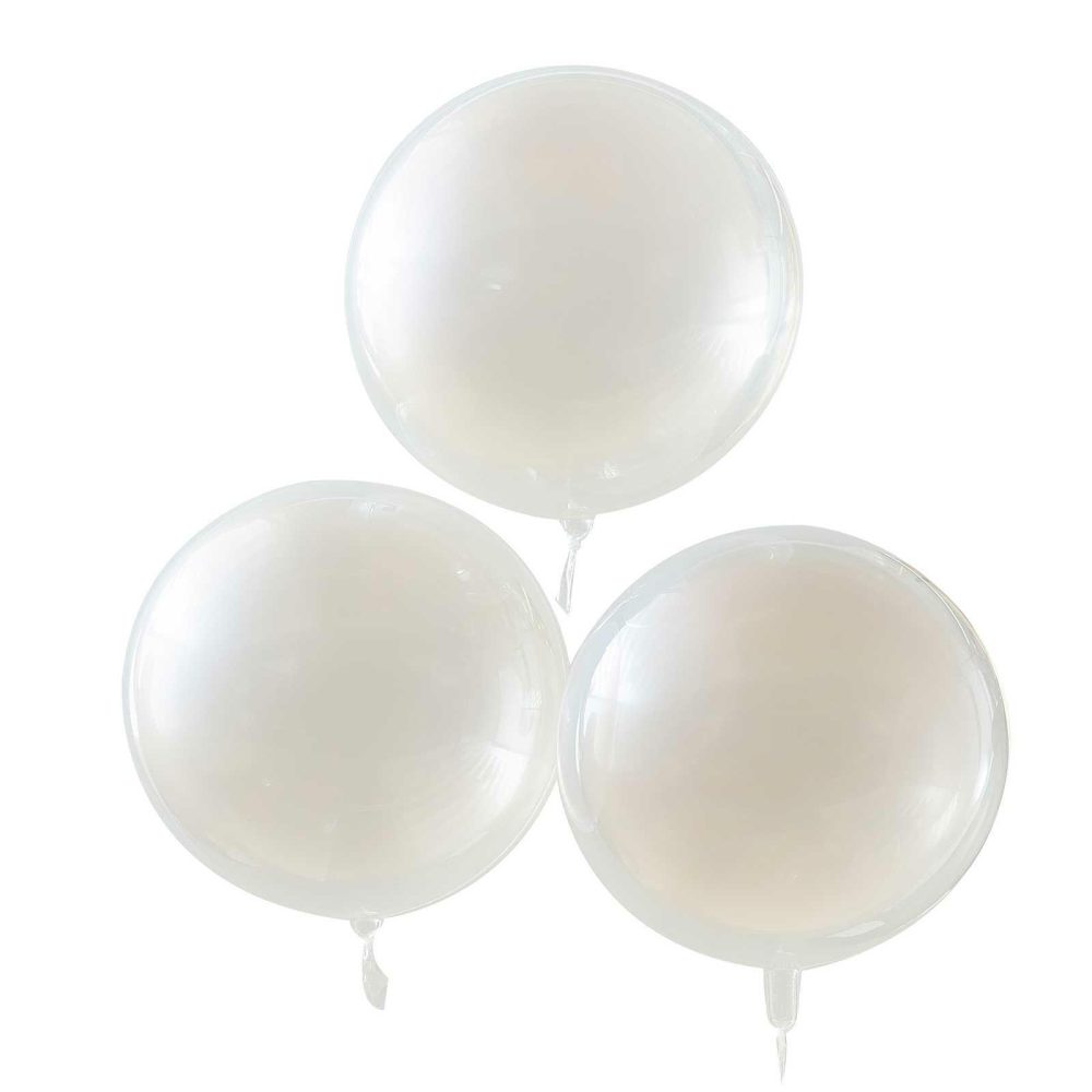 Clear Balloons |   Peach Sprayed Orb Party Balloons Balloons Clear Balloons