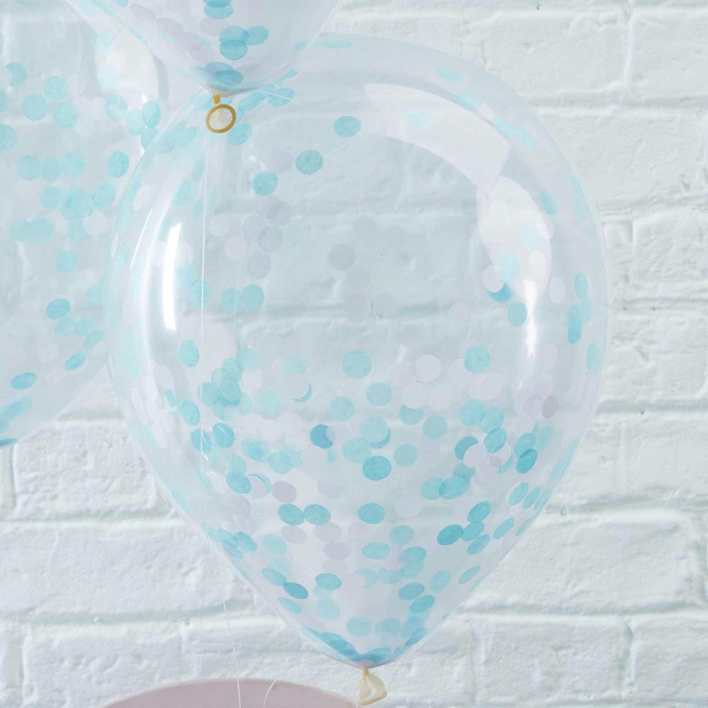 Confetti Balloons |   Blue Confetti Balloons Balloons Clear Balloons