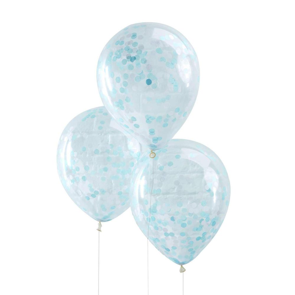 Confetti Balloons |   Blue Confetti Balloons Balloons Clear Balloons