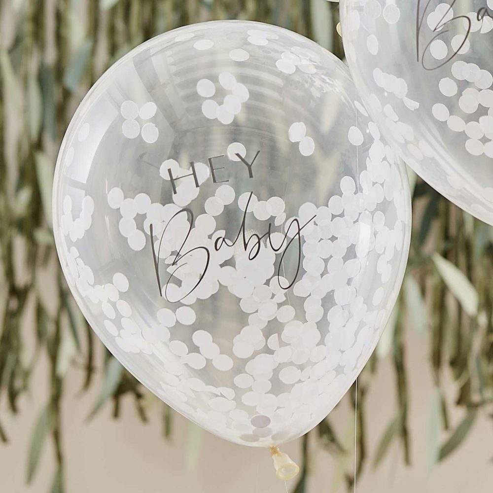 Confetti Balloons |   Hey Baby Shower Confetti Balloons Balloons Confetti Balloons