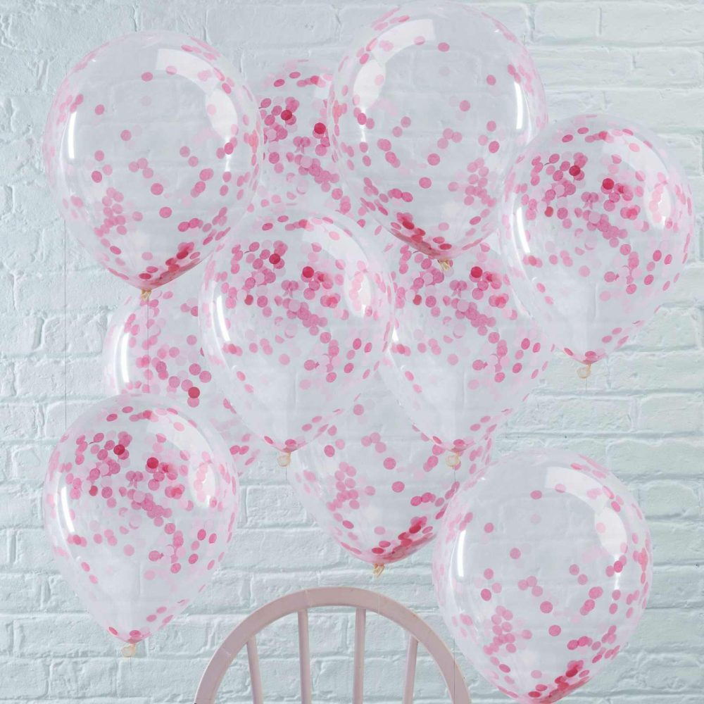 Confetti Balloons |   Pink Confetti Balloons Balloons Confetti Balloons