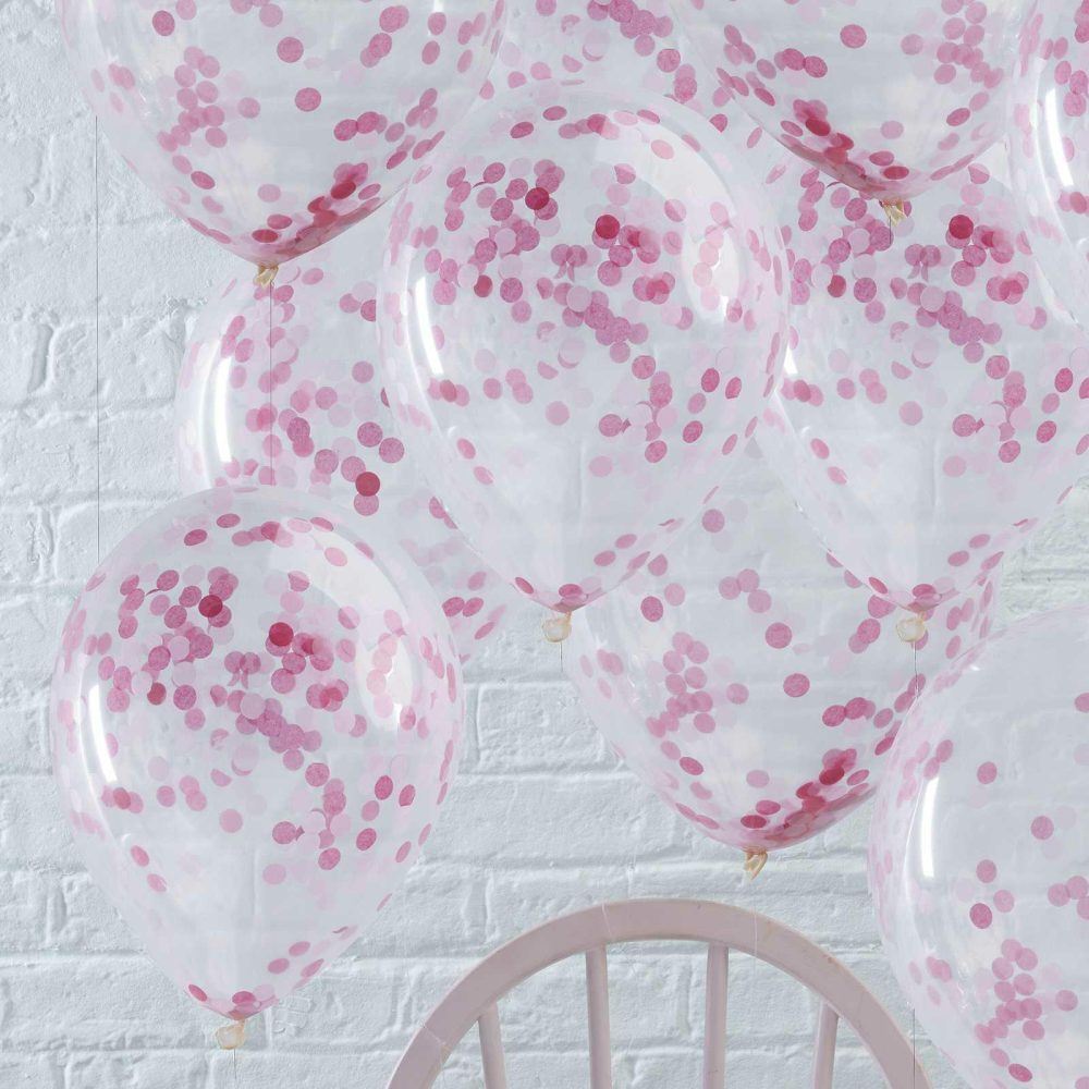 Confetti Balloons |   Pink Confetti Balloons Balloons Confetti Balloons