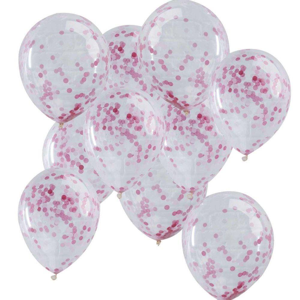 Confetti Balloons |   Pink Confetti Balloons Balloons Confetti Balloons