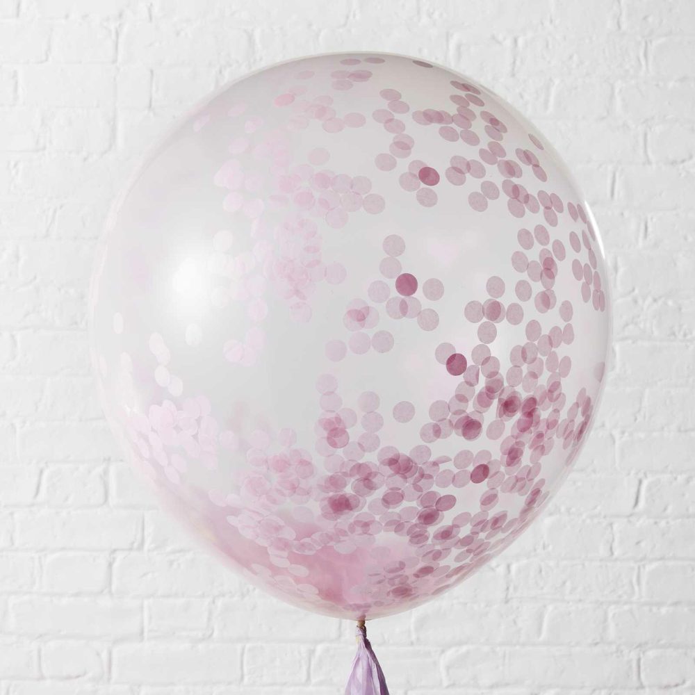 Confetti Balloons |   Pink Giant Confetti Balloons Balloons Confetti Balloons